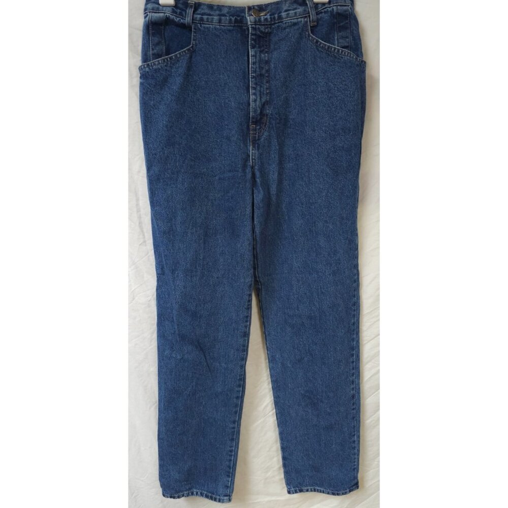 Vtg French Dressing Womens 14 High Rise Straight Bareback MOM Denim Jeans 32x33